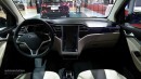 Zotye E30 EV in Shanghai: Tesla dahsboard copycat