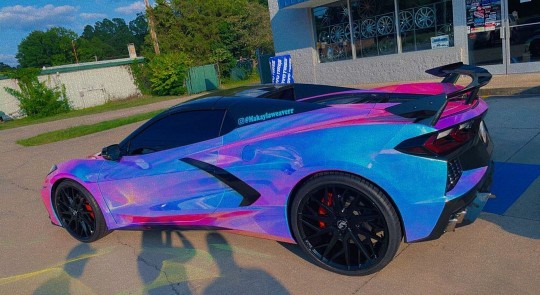 Forgiato C8 Chevrolet Corvette with custom mirror\-like color\-changing wrap and more