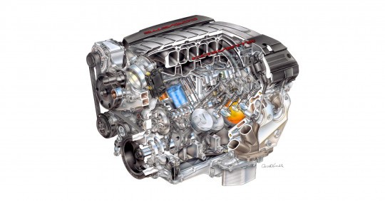 Chevrolet Corvette C7 LT1 Engine