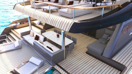The flagship VisionF 100 cat brings luxury amenities of the kind you'll find on a superyacht