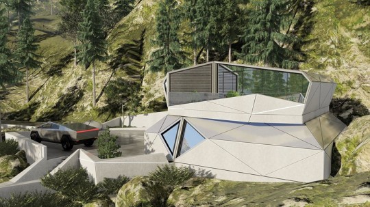 CyberHouse Life, a Cybertruck\-inspired house for when the zombies have died