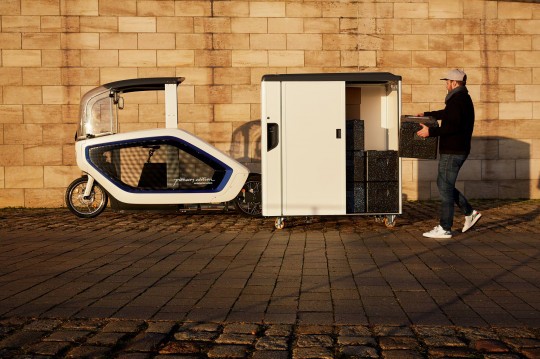The ONO is a car and cargo e\-bike hybrid designed for service and delivery fleets