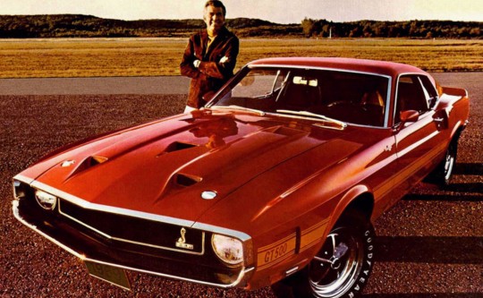 Carrol Shelby and a 1969 Shelby GT 500 SportsRoof