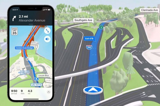 3D navigation on Apple Maps