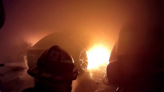 Tesla Model S Fire in Coral Gables