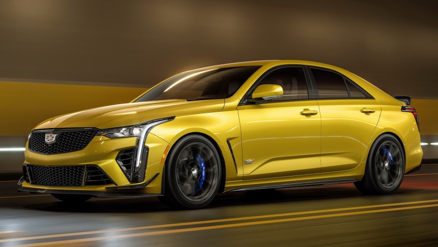 2024 Cadillac CT4\-V Blackwing in Cyber Yellow Metallic