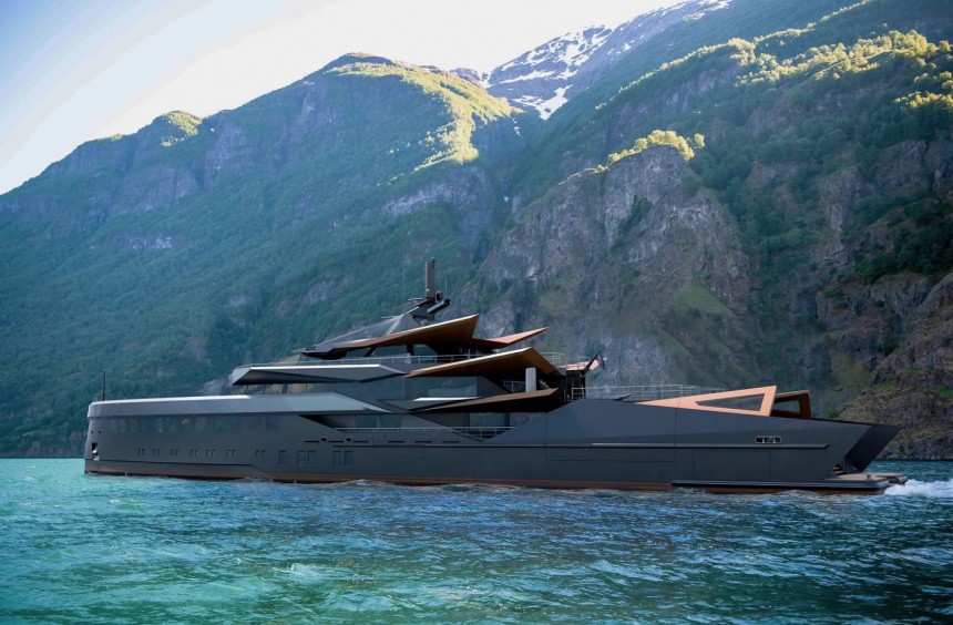 Forge superyacht explorer concept is inspired by a volcano, doesn't compromise on luxury