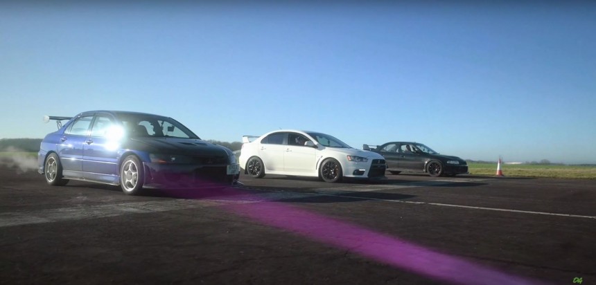 1,450\-HP 3\-Way Mitsubishi Drag Race Shows Older Evos Are Still the Best