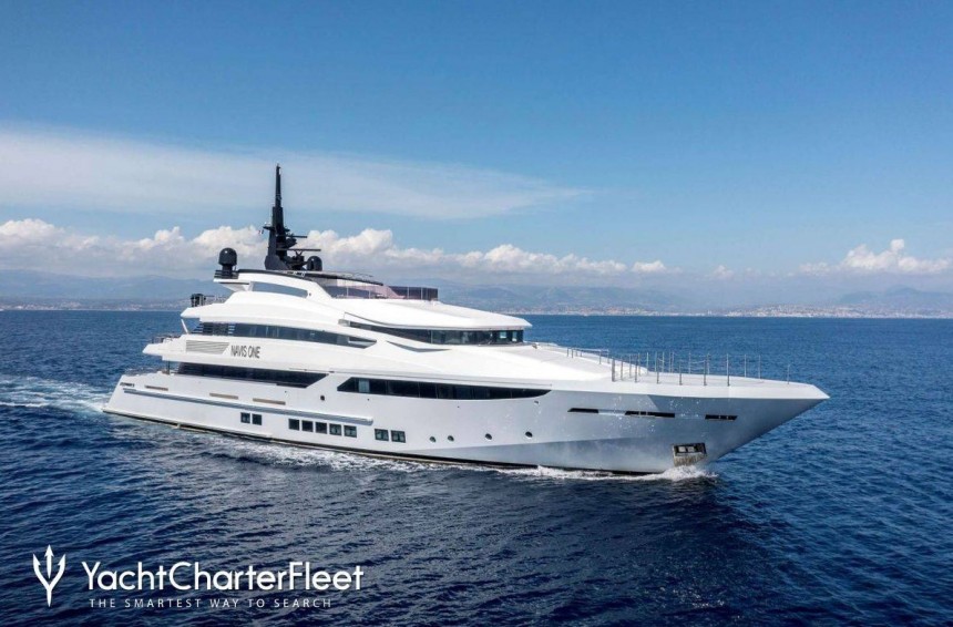 Navis One, a custom superyacht valued at \$17 million, burned and sunk in Greece