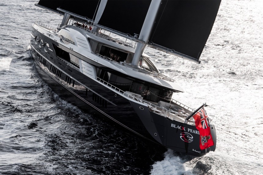 The Black Pearl is a custom, sail\-assisted megayacht delivered by Oceanco in 2018