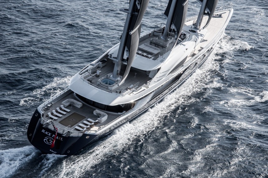 The Black Pearl is a custom, sail\-assisted megayacht delivered by Oceanco in 2018