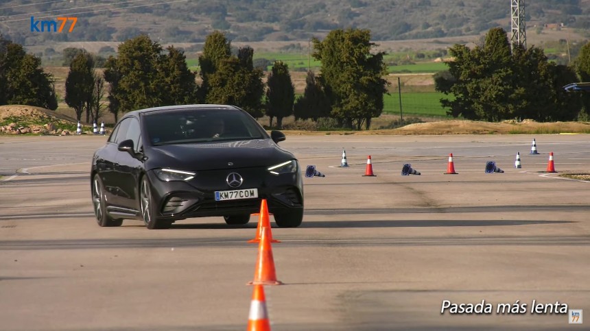 2023 Mercedes\-Benz EQE takes the moose test