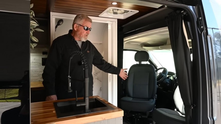 2023 RamPromaster Camper Van Features a Unique Bed Design and a Cleverly Arranged Interior