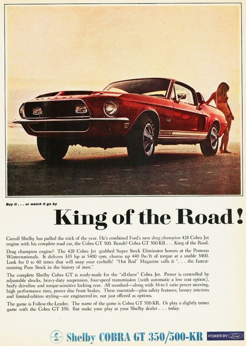 1968 Shelby Mustang GT500 King of the Road Advertisement
