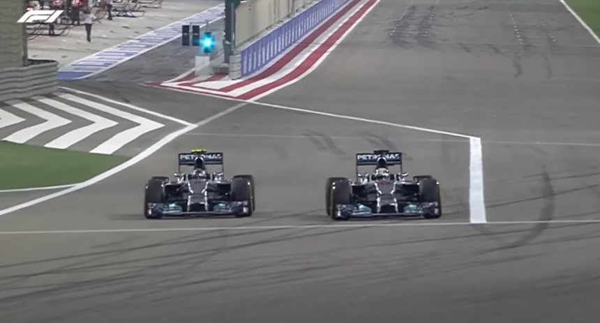 Bahrain Grand Prix Exciting Battles \- Hamilton vs Rosberg