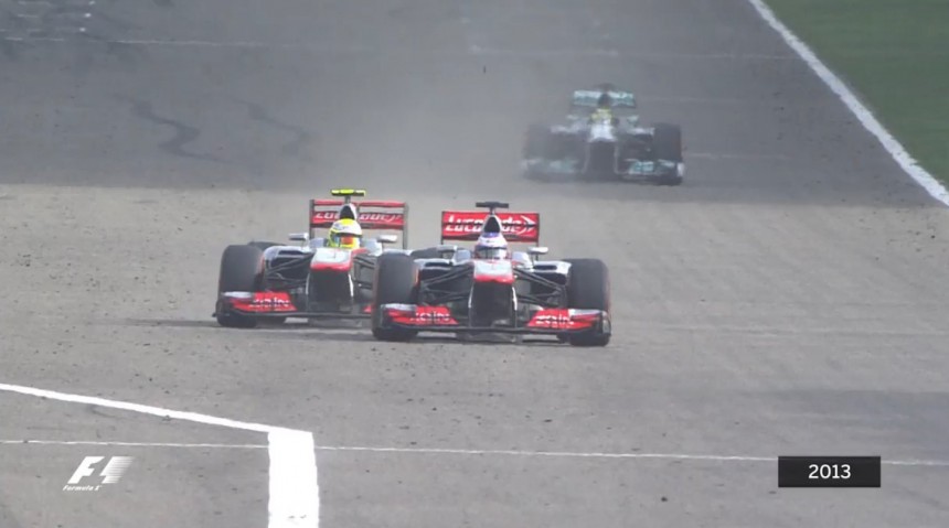 Bahrain Grand Prix Exciting Battles \- Button vs Perez