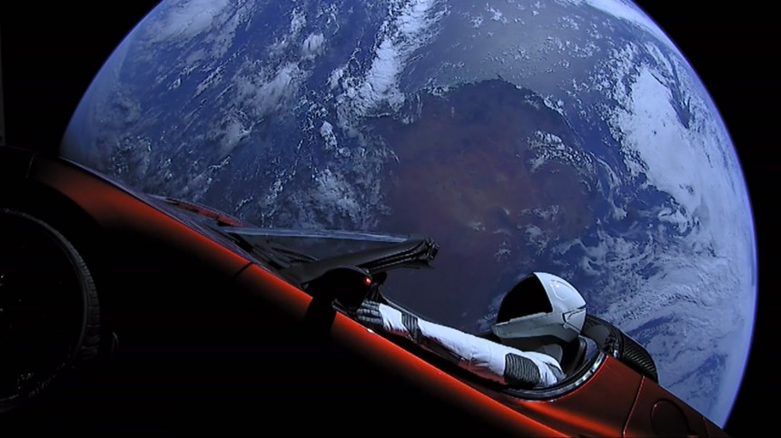 OG Tesla Roadster in Space