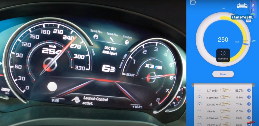 750\-HP BMW X3M Is Unleashed on the Autobahn, Tries to Hit 180 MPH