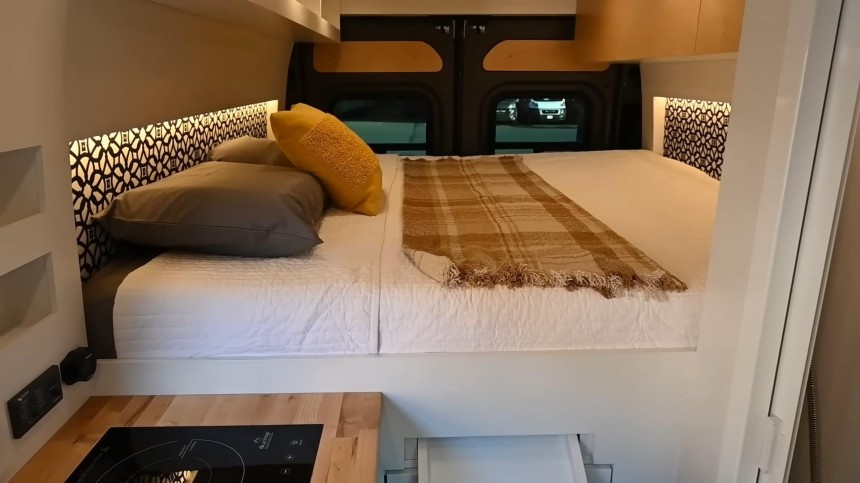 \$75K Camper Van Enables Comfortable Off\-Griding, Features a Massive King\-Size Bed