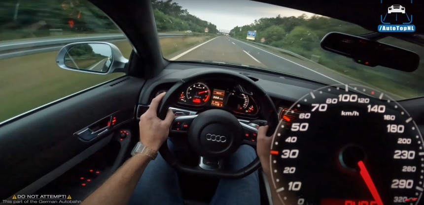 780\-HP Audi RS6 Goes for a Top Speed Run on the Autobahn, Goes Faster Than 220 MPH