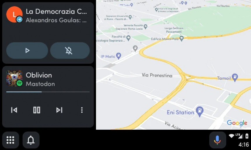 The card\-based UI in Android Auto