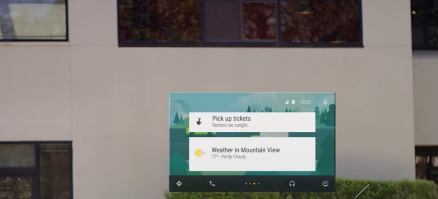 The first version of Android Auto