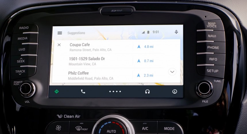 The first version of Android Auto