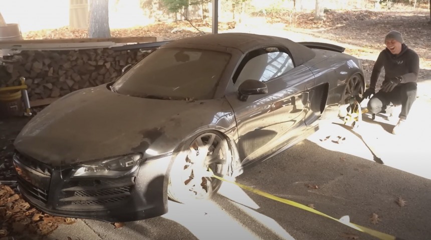 2010 Audi R8 Spyder has been sitting in the exact same place for five years