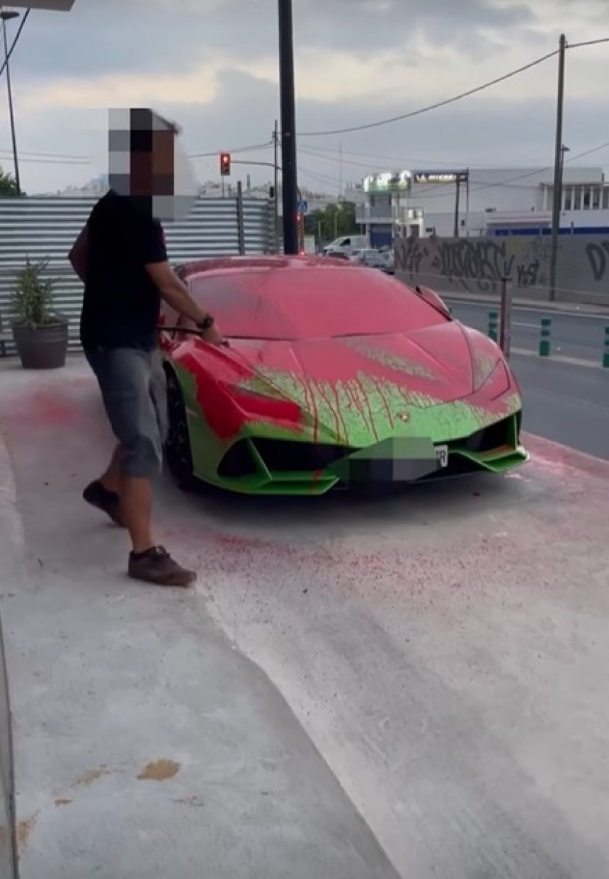 Eco\-activists target luxury assets in Ibiza with spray paint