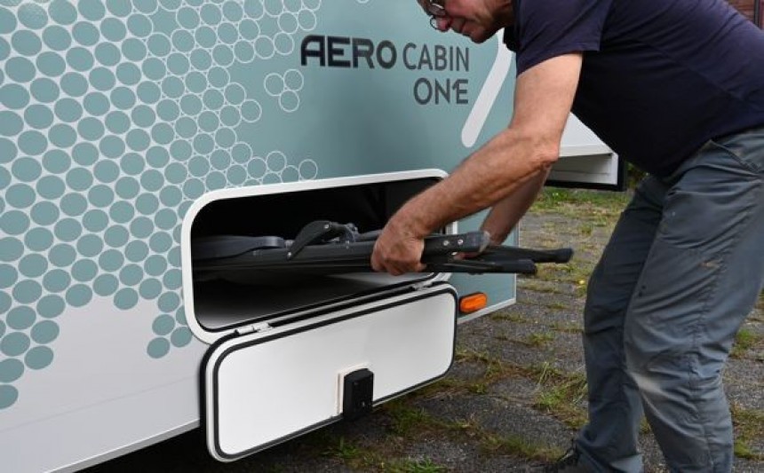 The Aero Cabin One expands at camp, offering plenty of space and headroom