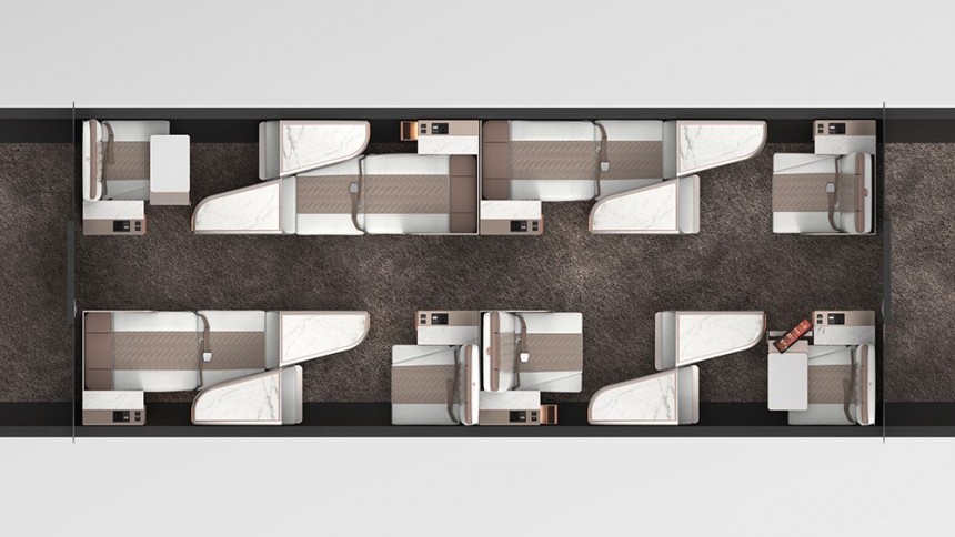 The Supernova cabin concept maximizes comfort and efficiency for midsize business jets