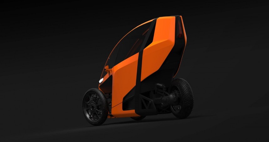 The AKO Trike leans into turns, comes with 180\+\-mile