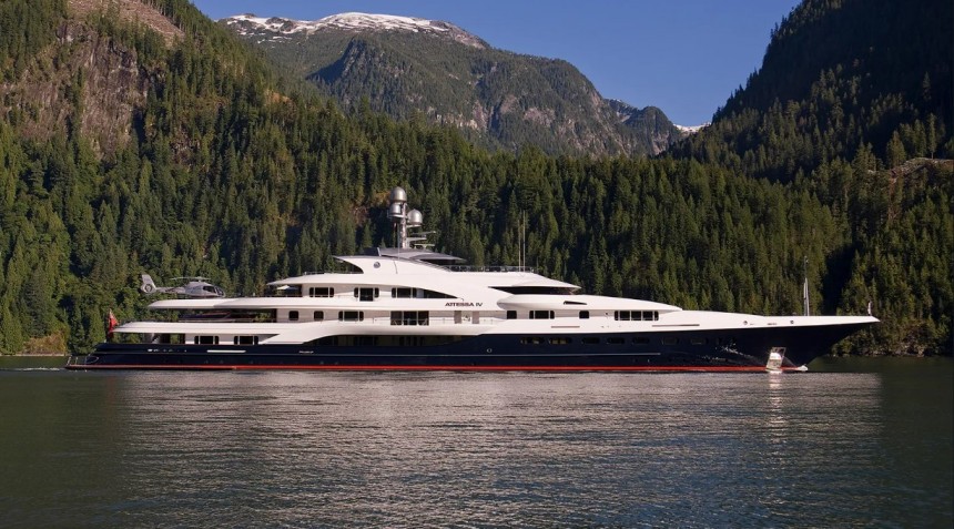 Attessa IV is the \$250 million megayacht of Dennis Washington, which he retrofitted from the 1999 Evergreen