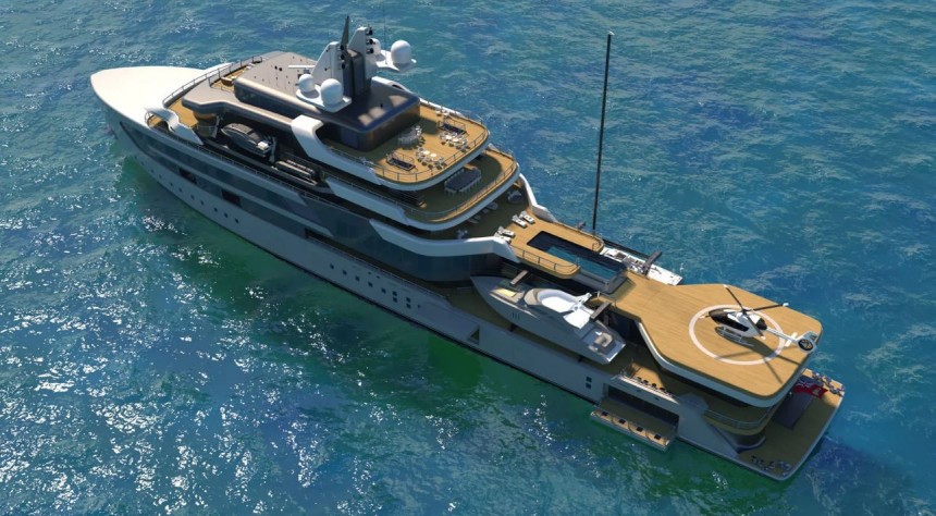 Apex superyacht explorer concept is designed to be "without limits," has 9,000 mile range and incredible amenities