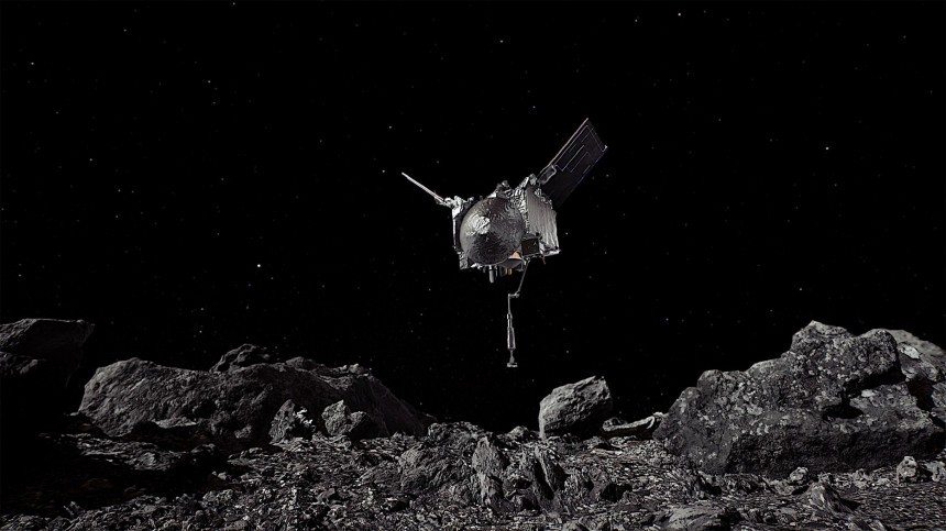 Model of the OSIRIS\-REx over asteroid Bennu