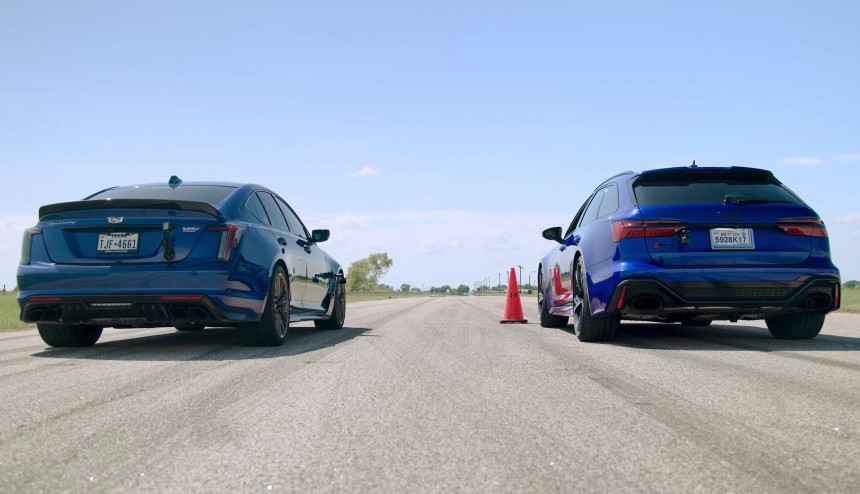 Audi RS 6 Avant Drag Races Hennessey H1000 Cadillac CT5\-V Blackwing