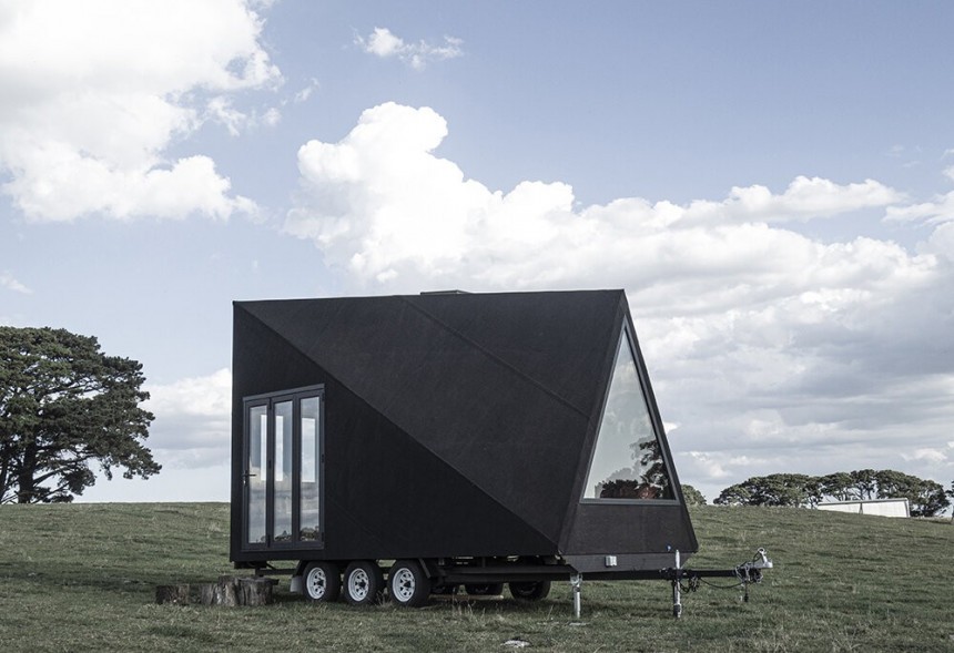 Base Cabin micro home is easily transportable, supposedly eco\-friendly