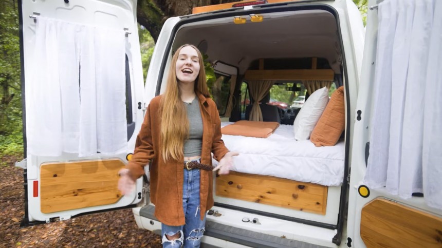 Believe It or Not, This Snug, Minimalistic Camper Van Conversion Cost Less Than \$500