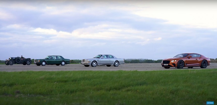 Bentley Four\-Way Drag Race Reveals How Much Faster Cars Are Today Than 93 Years Ago