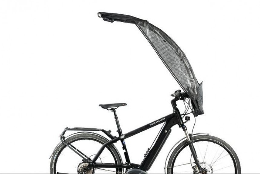 BikerTop claims to be the world's first pop\-up shield for your bike that deploys immediately