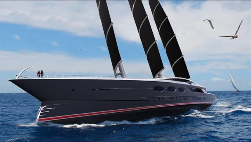 Black Pearl, a beautiful, groundbreaking sail\-assisted motor yacht