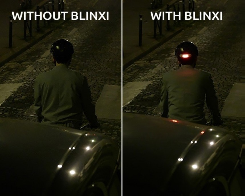 Blinxi helmet light with indicators