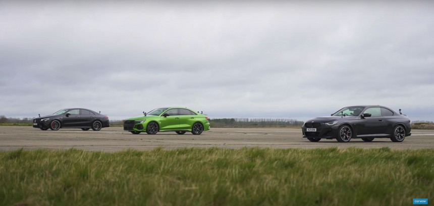 MW M240i Drag Races Audi RS 3 and Mercedes\-AMG CLA 45 S, Place Your Bets