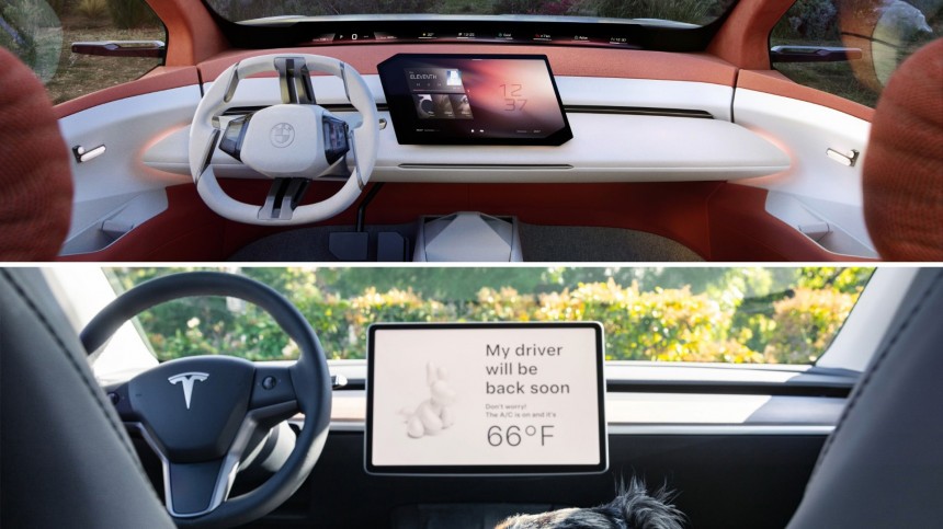 BMW Vision Neue Klasse X vs Tesla Model Y\: the cockpit