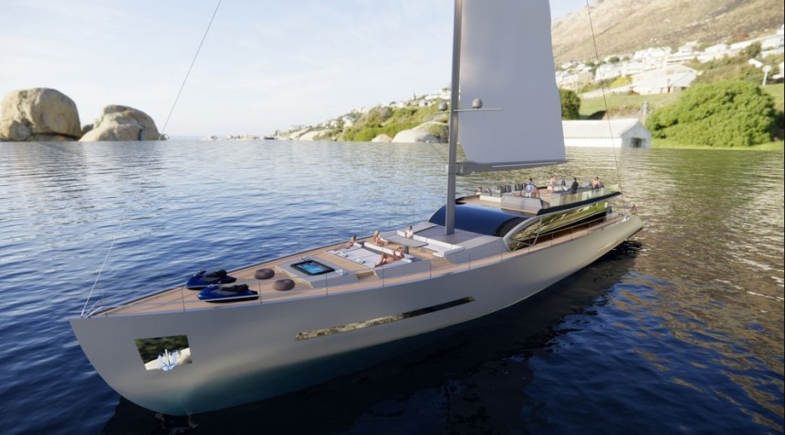 Boa Kingdom is an all\-wood sail\-assisted yacht designed for a very discerning owner