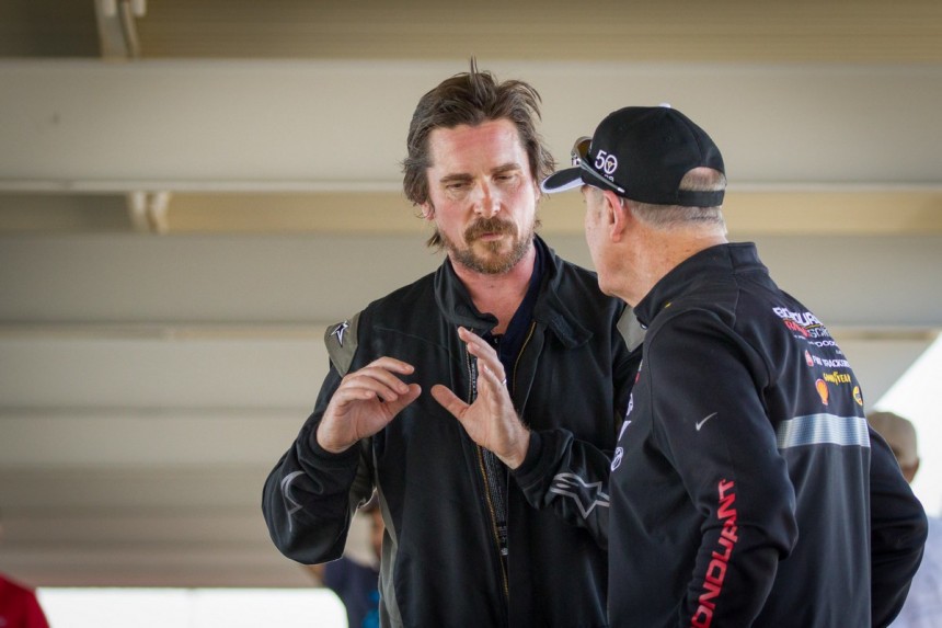 Bob Bondurant and Christian Bale