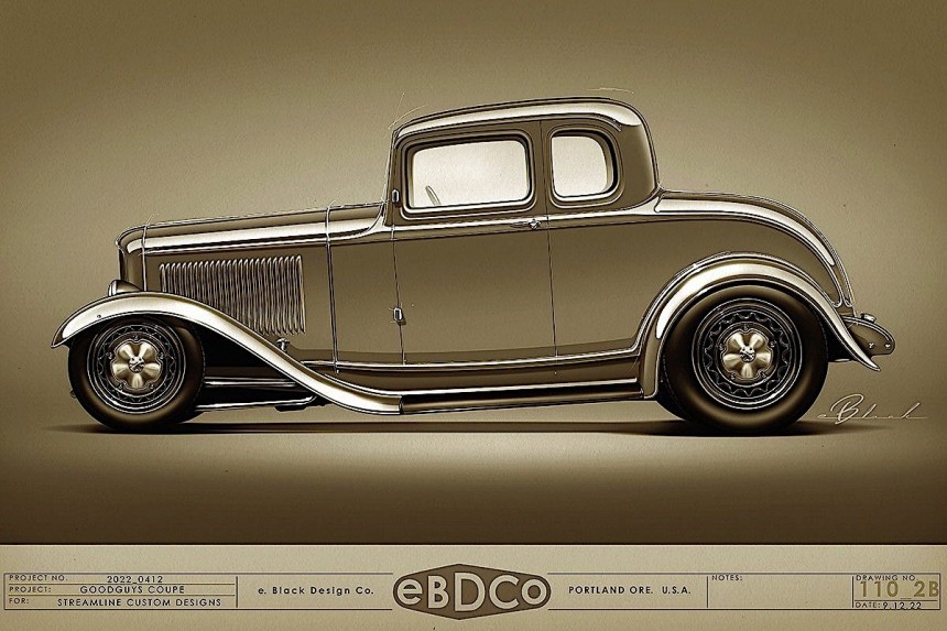 New 1932 Ford Deuce coupe being built\. as Goodguys giveaway vehicle
