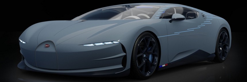 Bugatti four\-seat electric Sedan