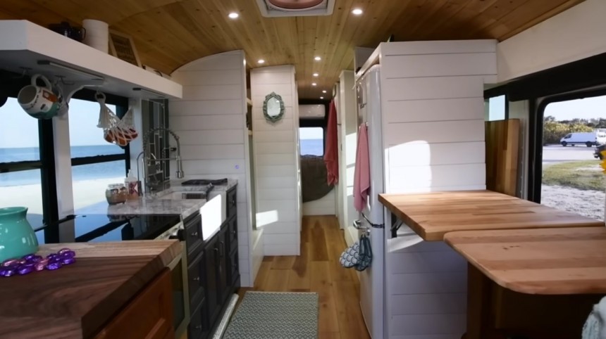 Camilia the Skoolie With a Bright and Homey Interior