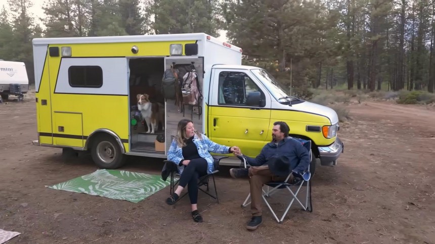 This DIY Ambulance Camper Is a Budget\-Friendly Tiny Home/Workshop on Wheels